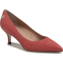 Szpilki POLLINI - SA10025C0ATA0502 Cam.Flamingo. Różowe półbuty damskie Pollini, bez wzorów, ze skóry, bez obcasa, na obcasie, bez zapięcia. W wyprzedaży za 699,00 zł.