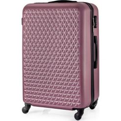 Walizka podróżna twarda duża STL870 metaliczny róż. Różowe walizki Solier Luggage, bez wzorów, z gumy. Za 159,00 zł.