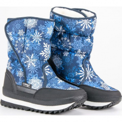 CIEPŁE ZIMOWE ŚNIEGOWCE. Niebieskie buty zimowe damskie Merg. Za 127,90 zł.