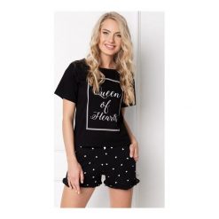 Piżama Hearty Short Black. Czarne piżamy damskie Aruelle, bez wzorów, bez rękawów. Za 117,90 zł.