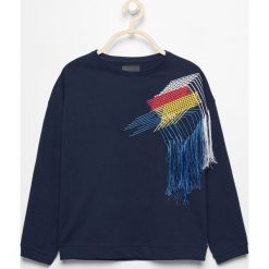 Bluzy dziewczęce: Bluza z haftem - Granatowy