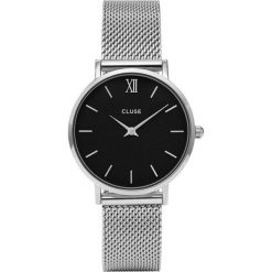 Zegarki damskie: Zegarek damski Mesh Silver Black Cluse Minuit CL30015