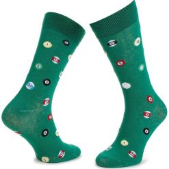 Skarpety Wysokie Męskie DOTS SOCKS - DTS-SX-176-X Zielony. Zielone skarpetki męskie Dots Socks, bez wzorów, z elastanu. Za 19,90 zł.