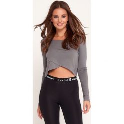 Cardio Bunny - Longsleeve MAYA. Szare topy damskie Cardio Bunny, m, bez wzorów, z elastanu, z okrągłym kołnierzem. W wyprzedaży za 99,90 zł.