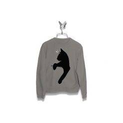 Bluza Kot Czarny Męska. Szare bluzy damskie Failfake, xxl, bez wzorów, bez kołnierzyka, bez rękawów, bez kaptura. Za 170,00 zł.