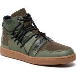 Sneakersy TRUSSARDI JEANS - 77A00099 G806. Zielone sneakersy męskie Trussardi Jeans, na co dzień, bez wzorów, z jeansu, bez zapięcia. Za 579,00 zł.