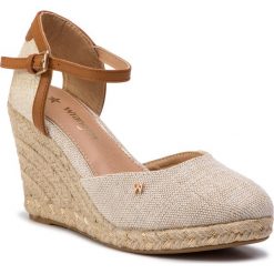 Espadryle WRANGLER - Rope Brava WL91570A Ecru 021. Brązowe espadryle damskie Wrangler, bez wzorów, ze skóry ekologicznej, bez obcasa, na obcasie. Za 229,00 zł.