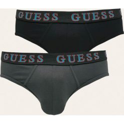 Guess Jeans - Slipy (2-pack). Czarne slipy męskie s, z aplikacjami, z bawełny. Za 129,90 zł.