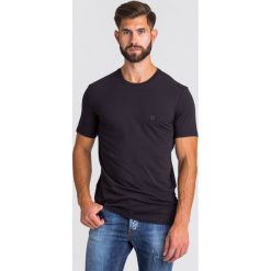 T-SHIRT TRUSSARDI JEANS. Czarne t-shirty męskie m, z aplikacjami, z elastanu. Za 84,50 zł.