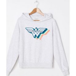 Bluza z nadrukiem Wonder Woman - Jasny szary. Szare bluzy damskie House, s, z nadrukiem, bez rękawów, bez kaptura. Za 89,99 zł.