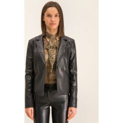 Żakiet Trussardi Jeans 56H00061. Czarne marynarki damskie Trussardi Jeans, bez wzorów, z jeansu. W wyprzedaży za 469,00 zł.