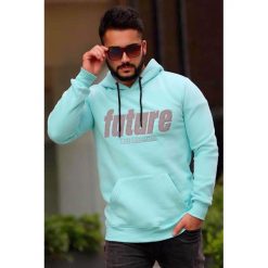 Bluza męska BERTRAM MINT. Zielone bluzy męskie Bluza męska BERTRAM MINT, s, bez wzorów, z kapturem, bez rękawów, z kapturem. W wyprzedaży za 119,00 zł.