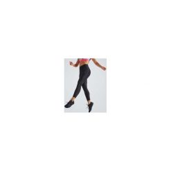 Legginsy fitness kardio 500 damskie. Czarne legginsy sportowe damskie DOMYOS, xl, bez wzorów, z elastanu, na fitness i siłownię. Za 69,99 zł.