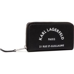 Duży Portfel Damski KARL LAGERFELD - 201W3227 Black 999. Czarne portfele damskie KARL LAGERFELD, bez wzorów, ze skóry. Za 539,00 zł.