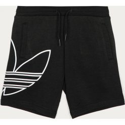 Adidas Originals - Szorty dziecięce 128-170 cm. Czarne spodenki chłopięce adidas Originals, z nadrukiem, z elastanu, sportowe. Za 99,90 zł.