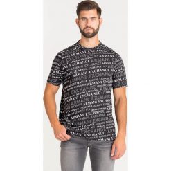T-SHIRT ARMANI EXCHANGE. Czarne t-shirty męskie xl, z bawełny, z okrągłym kołnierzem. Za 107,40 zł.