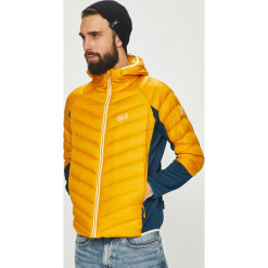 Jack Wolfskin - Kurtka puchowa. Pomarańczowe kurtki męskie pikowane Jack Wolfskin, l, z materiału, z kapturem. Za 769,90 zł.