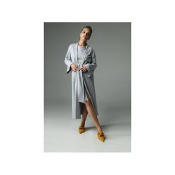 PŁASZCZ ROOT - SZARY. Szare płaszcze damskie marki Madnezz, s, w paski, z elastanu, biznesowe, długie. Za 349,00 zł.