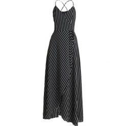 Bardot FIESTA WRAP Długa sukienka black/white. Czarne długie sukienki Bardot, s, z elastanu, z długim rękawem. Za 419,00 zł.
