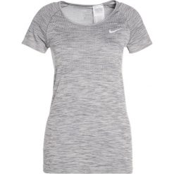 Nike Performance DRIFIT KNIT Tshirt basic cool grey/heather/reflective silver. Szare topy sportowe damskie marki Nike Performance, xs, z materiału. W wyprzedaży za 207,20 zł.