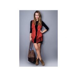 Torba duo 01. Pomarańczowe torebki klasyczne damskie drops, z bawełny, duże. Za 125,00 zł.