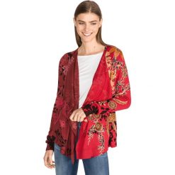 Desigual Adriana Cardigan Czerwony. Czerwone bluzy damskie Desigual, s, z aplikacjami, z bawełny. Za 378,95 zł.