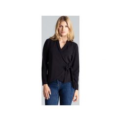 Bluzka M692 Czarny. Czarne bluzki damskie FIGL, xl, bez wzorów, bez kołnierzyka, z długim rękawem. Za 129,00 zł.