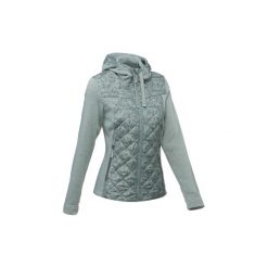 Sweter turystyczny NH500 Hybrid damski. Niebieskie swetry klasyczne damskie marki TRIBORD, m, z bawełny. Za 99,99 zł.