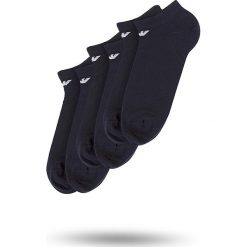 SKARPETY 3-PACK EMPORIO ARMANI. Niebieskie skarpetki męskie Emporio Armani, bez wzorów, z elastanu. Za 99,00 zł.