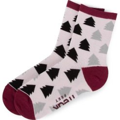 Skarpety Wysokie Damskie FREAK FEET - LCHK-GRP Kolorowy Różowy. Różowe skarpetki damskie Freak Feet, bez wzorów, z elastanu. Za 19,99 zł.