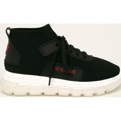 Love Moschino - Buty. Czarne buty sportowe damskie Love Moschino, bez wzorów, z gumy, sportowe. W wyprzedaży za 739,90 zł.