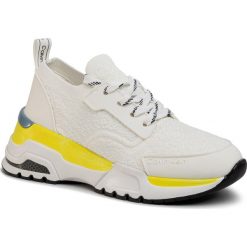 Sneakersy CALVIN KLEIN - Hensley B4E7980 White. Białe półbuty damskie Calvin Klein, na co dzień, bez wzorów, z tworzywa sztucznego, bez obcasa, na płaskiej podeszwie, bez zapięcia. Za 679,00 zł.