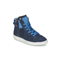 Buty Dziecko Kickers HATILA. Niebieskie trampki dziewczęce Kickers, bez wzorów, bez zapięcia. Za 319,20 zł.