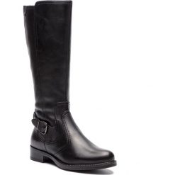 Oficerki TAMARIS - 1-1-25544-21 Black 001. Czarne buty zimowe damskie Tamaris, z materiału, na obcasie. Za 439,90 zł.
