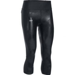 Under Armour Legginsy damskie Fly-By Printed Capri czarne r. L (1297934-013). Czarne legginsy sportowe damskie Under Armour, l. Za 189,90 zł.
