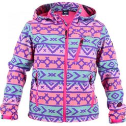 Kurtki chłopięce przeciwdeszczowe: BEJO Kurtka dziecięca JAGGER JR GIRL Triangles Print/ Melon r. 152