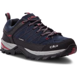 Trekkingi CMP - Rigel Low Trekking Shoes Wp 3Q13247 Asphalt/Syrah 62BN. Niebieskie trapery męskie CMP, ze skóry, bez zapięcia, trekkingowe. W wyprzedaży za 249,00 zł.