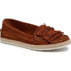 Espadryle FILIPE - 9006 Tijolo. Pomarańczowe espadryle damskie Filipe, na co dzień, z aplikacjami, ze skóry, bez obcasa, na płaskiej podeszwie, bez zapięcia. Za 259,00 zł.