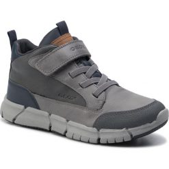 Sneakersy GEOX - J Flexyper B. C J949BC 0MECL C0739 D Dk Grey/Navy. Szare trampki chłopięce Geox, bez wzorów, ze skóry ekologicznej, bez zapięcia. Za 329,00 zł.