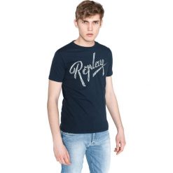 Replay Koszulka Niebieski. Niebieskie t-shirty męskie Replay, l, z haftami, z bawełny, krótkie. Za 206,95 zł.
