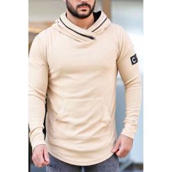 Bluza męska CLYDE ECRU. Bluzy męskie Bluza męska CLYDE ECRU, s, bez wzorów, bez kołnierzyka, z długim rękawem, długie, bez kaptura. W wyprzedaży za 99,00 zł.