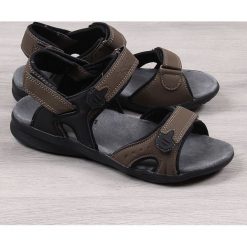 Sandały młodzieżowe na rzep khaki American Club - khaki. Brązowa sandały męskie American CLUB, bez zapięcia. Za 48,00 zł.