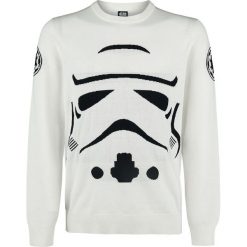 Swetry klasyczne męskie: Star Wars Stormtrooper Sweter biały