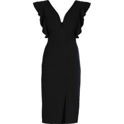 Sukienki hiszpanki: WAL G. V NECK FRILL SLEEVE MIDI Sukienka etui black
