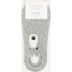 2 pack skarpet. Szare skarpetki damskie Moodo, bez wzorów, z elastanu. Za 19,99 zł.