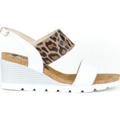 Sandałki na koturnie - skóra naturalna - model 347 - kolor panterka. Sandały damskie Zapato, bez wzorów, ze skóry, bez obcasa, na koturnie, bez zapięcia. W wyprzedaży za 149,00 zł.