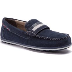 Mokasyny GEOX - U Mirvin A U924LA 00022 C4002 Navy. Niebieskie mokasyny męskie Geox, z zamszu, klasyczne. W wyprzedaży za 299,00 zł.
