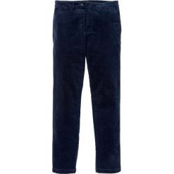 Spodnie sztruksowe chino bonprix ciemnoniebieski. Niebieskie spodnie męskie bonprix, m, bez wzorów, ze sztruksu. Za 129,99 zł.