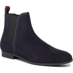 Sztyblety HUGO - Boheme 50389460 10208788 01 Dark Blue 401. Niebieskie sztyblety męskie HUGO, ze skóry, bez zapięcia. W wyprzedaży za 479,00 zł.