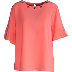 Koralowa Bluzka Jump Up. Pomarańczowe bluzki damskie marki Born2be, na lato, xl, bez wzorów, bez kołnierzyka, bez rękawów. Za 34,99 zł.